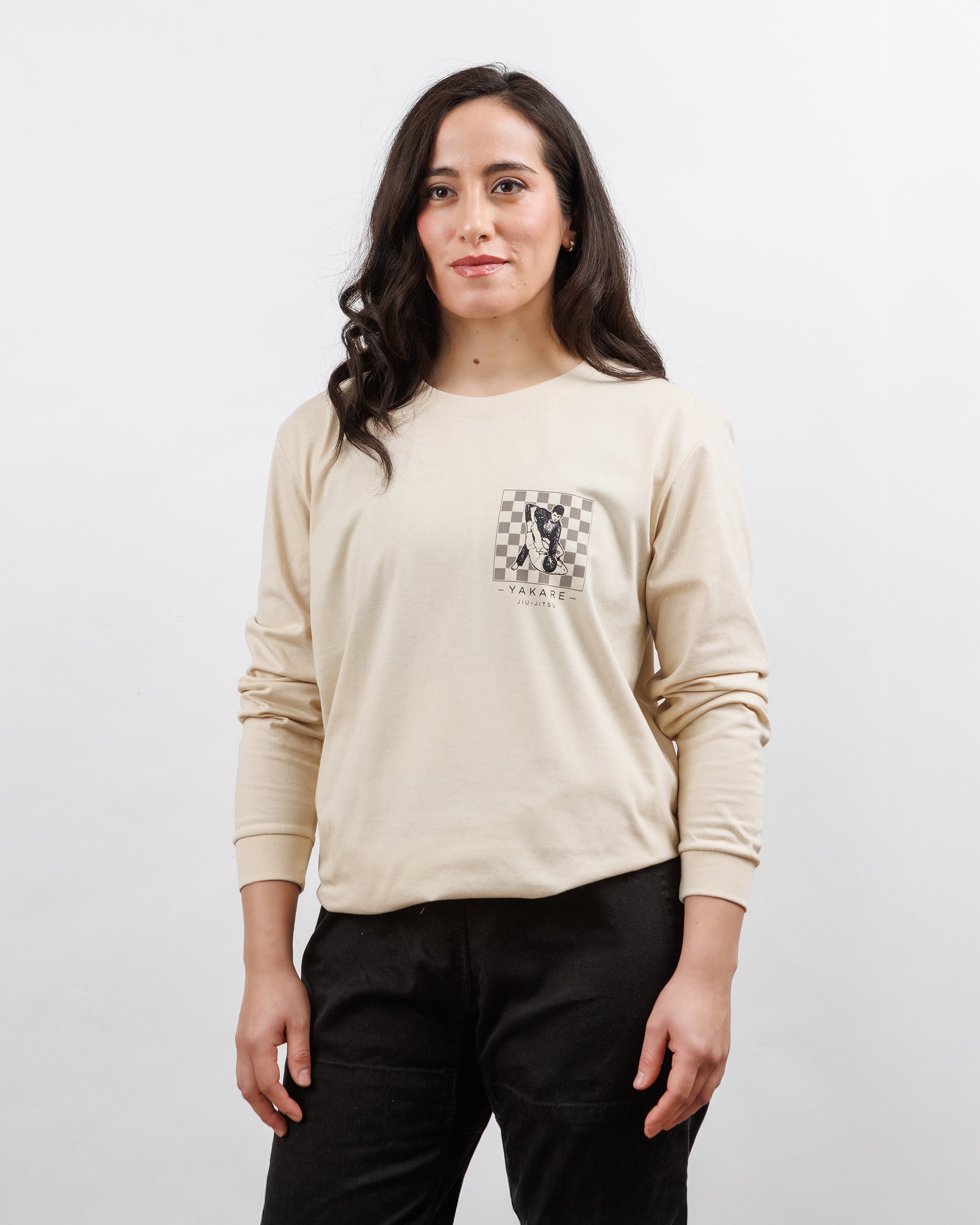Polera Ajedrez Manga Larga