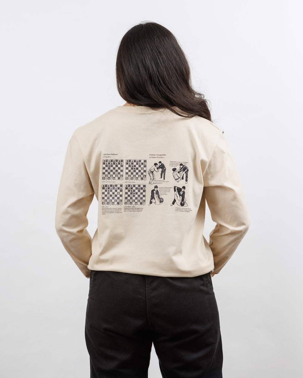 Polera Ajedrez Manga Larga