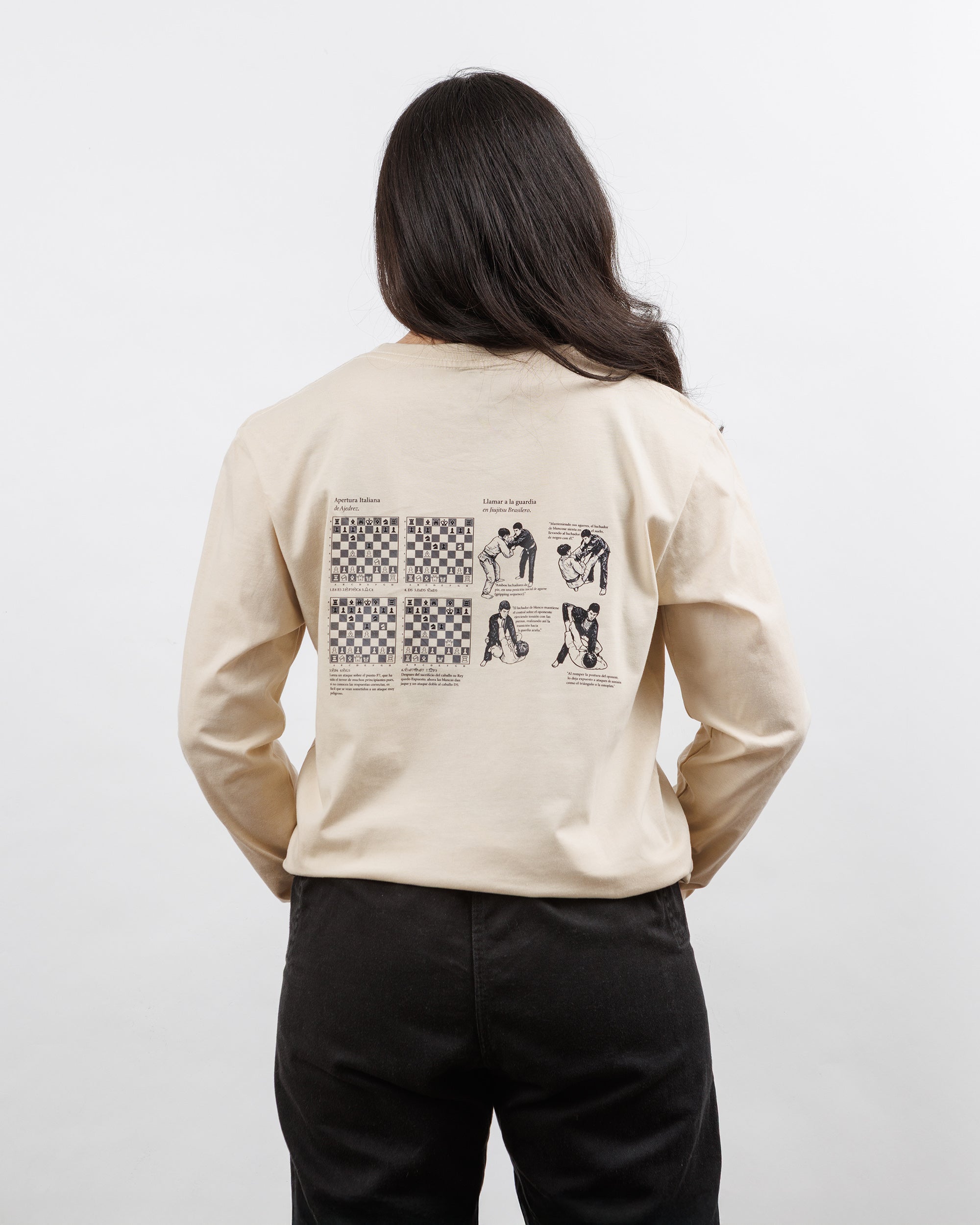 Polera Ajedrez Manga Larga